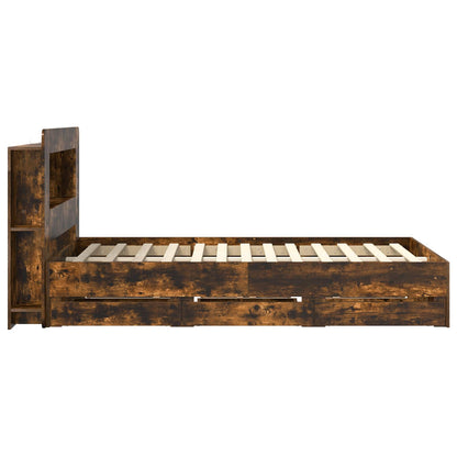 Telaio del letto con storage Rovere Fumo 120 x 190 cm | homemem39
