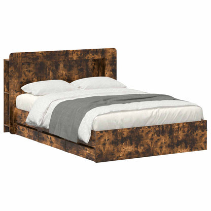 Telaio del letto con storage Rovere Fumo 135 x 190 cm | homemem39