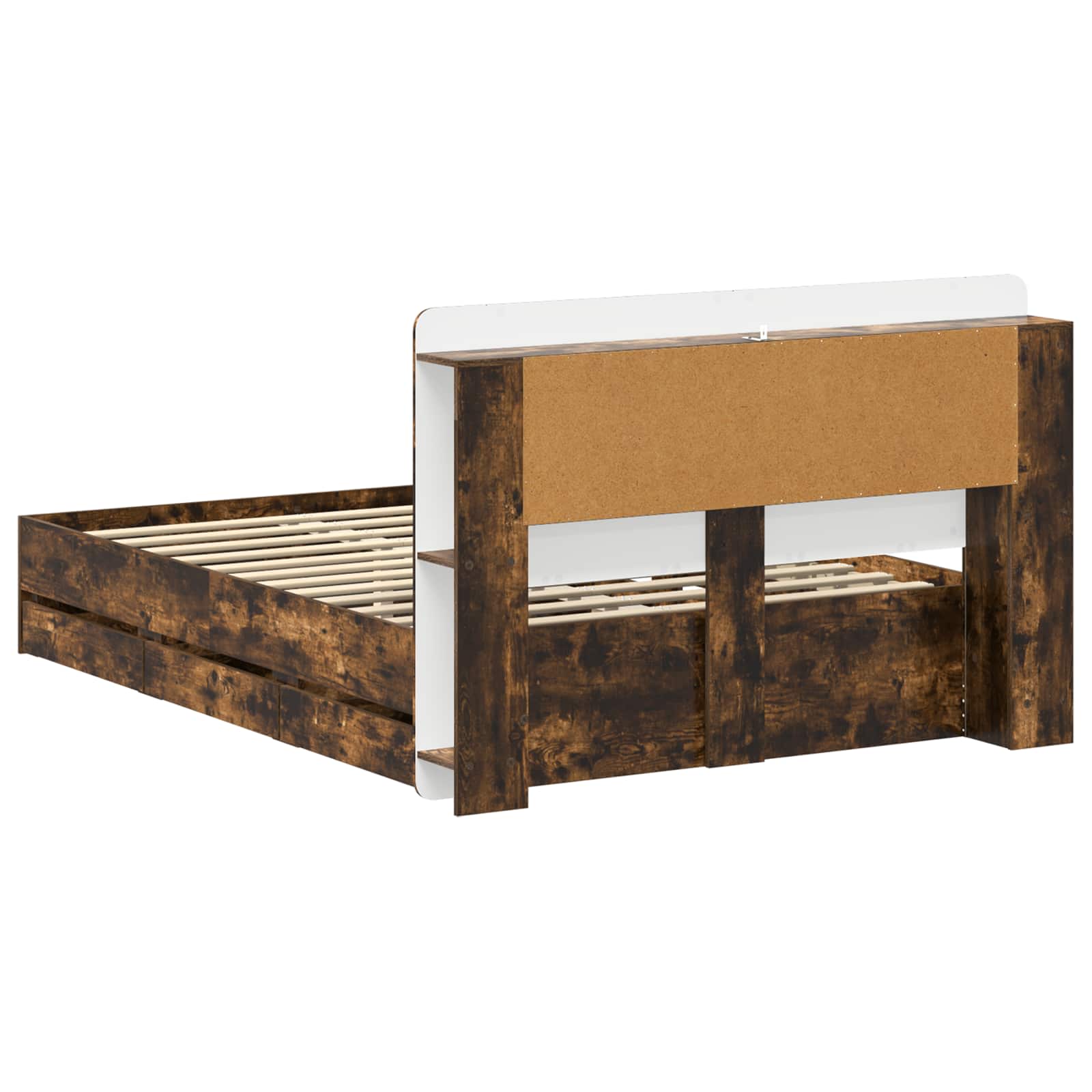 Telaio del letto con storage Rovere Fumo 135 x 190 cm | homemem39