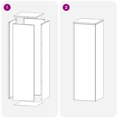 Supporto per piante Nero 30 x 30 x 100 cm Acciaio | homemem39
