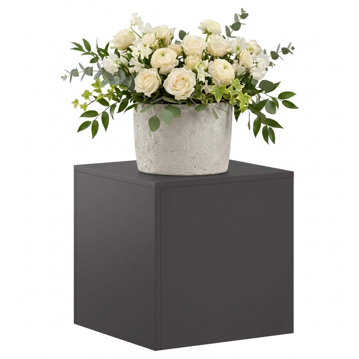 Supporto per piante Nero 40 x 40 x 40 cm Acciaio | homemem39