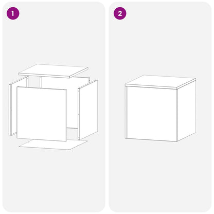 Supporto per piante 2 pcs Bianco 40 x 40 x 40 cm Acciaio | homemem39