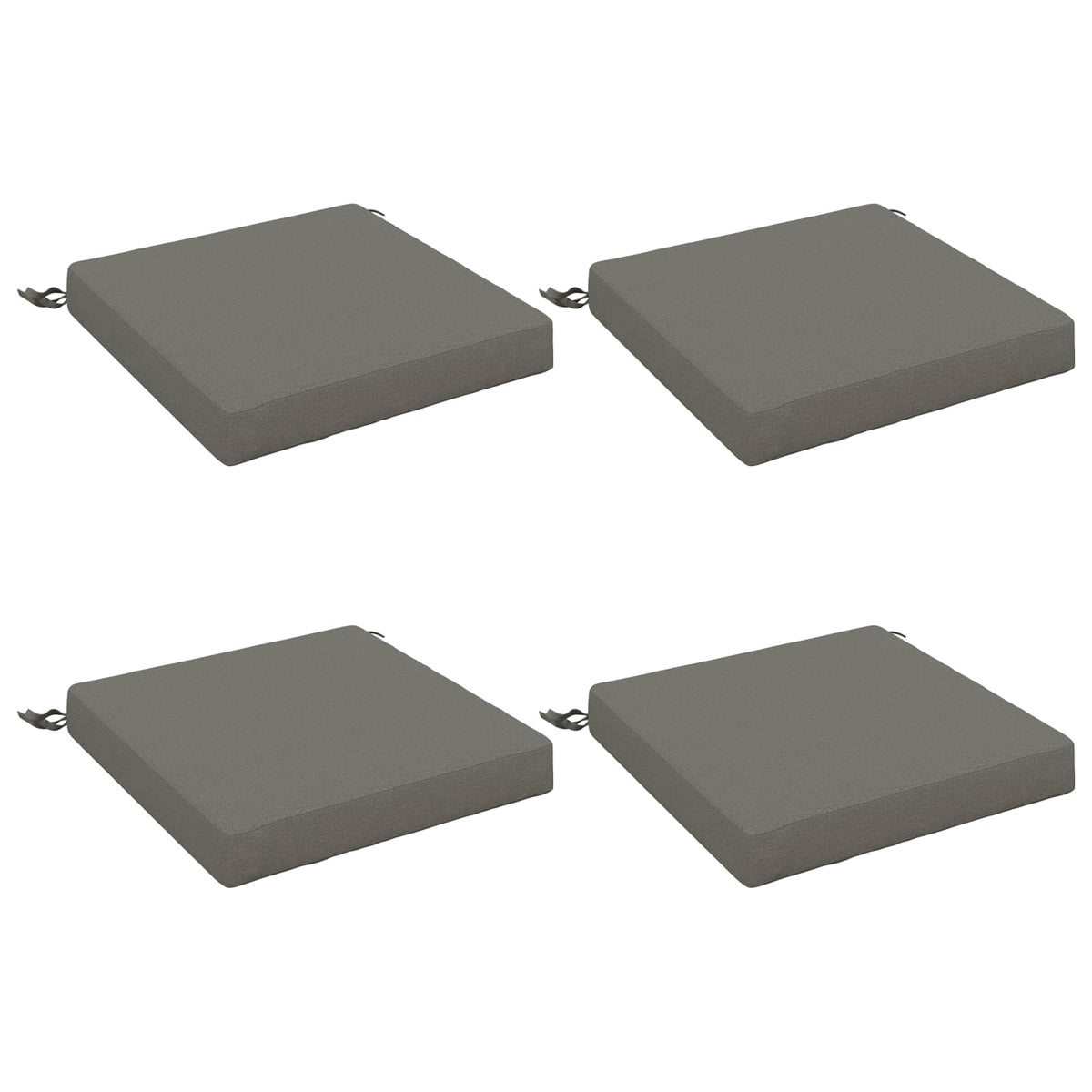 Cuscini per Seduta SOEST 4 pz 100% Poliestere Grigio
