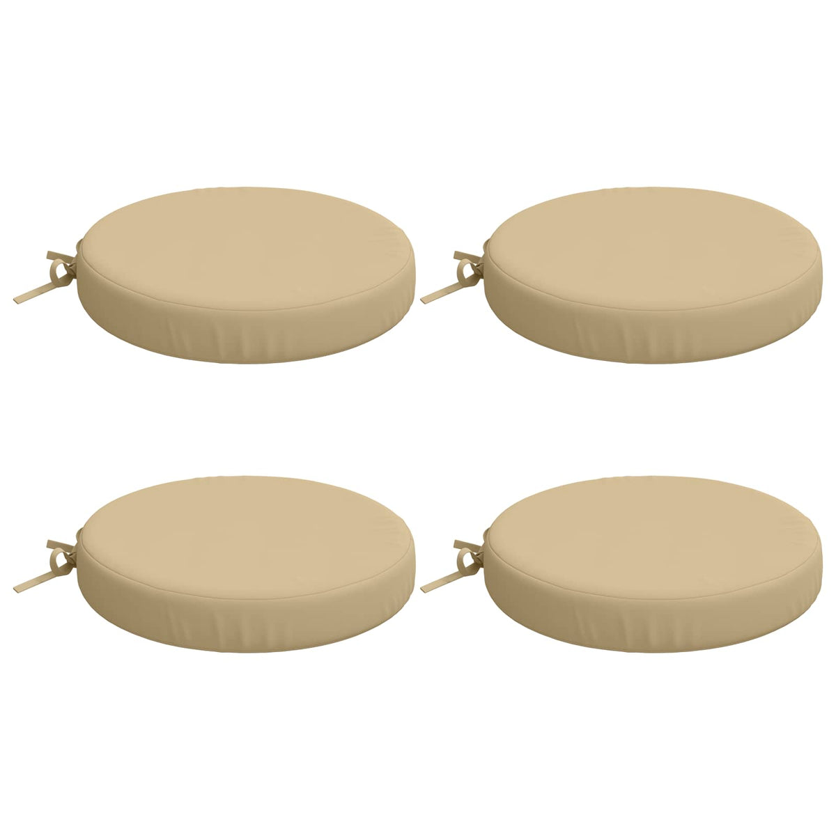 Cuscini per Seduta SOEST 4 pz 100% Poliestere Beige Ø 40 x 7 cm