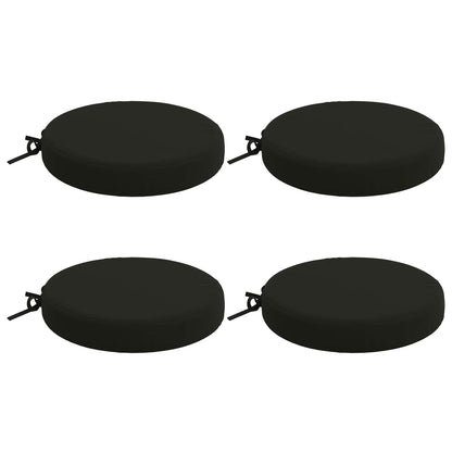 Cuscini per Seduta SOEST 4 pz 100% Poliestere Nero Ø 40 x 7 cm