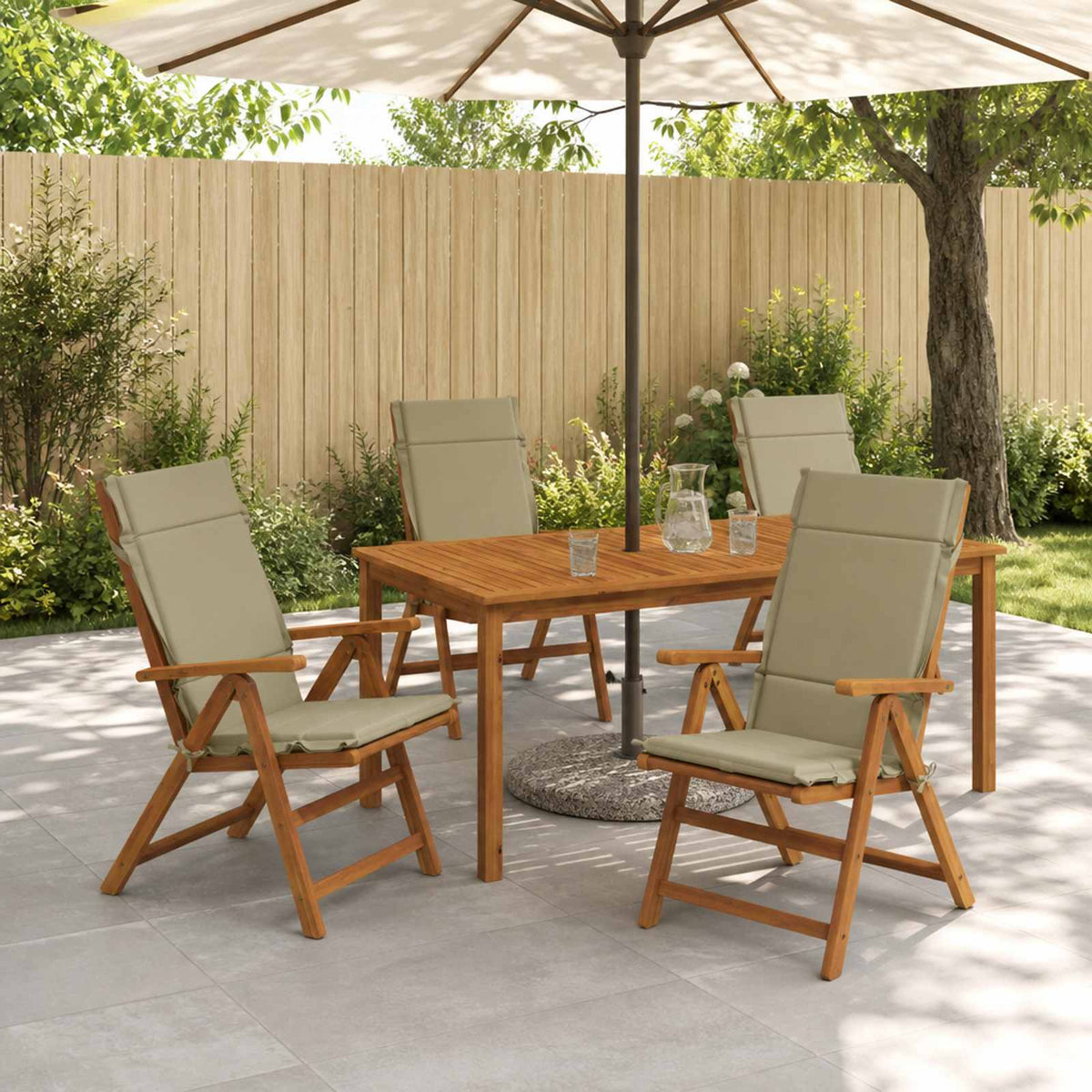 Cuscini per Sedia Alta in 4 Pezzi GEMERT 4 pcs 100% Poliestere