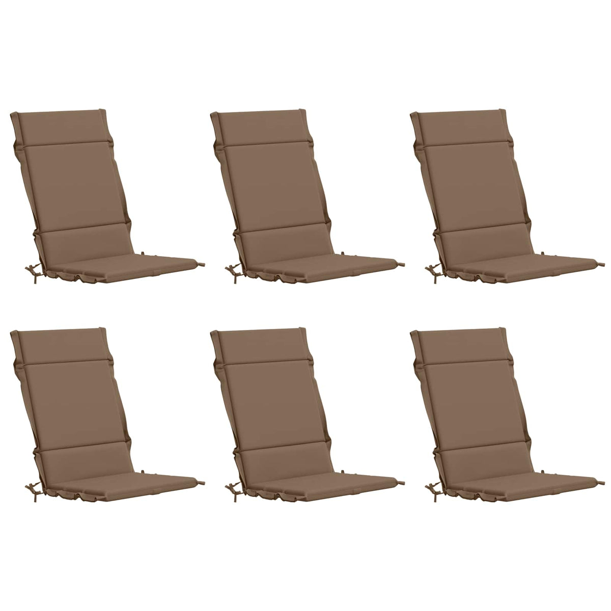 Cuscino per sedia a schienale alto GEMERT 6 pz 100% Poliestere