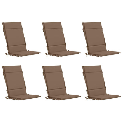 Cuscino per sedia a schienale alto GEMERT 6 pz 100% Poliestere