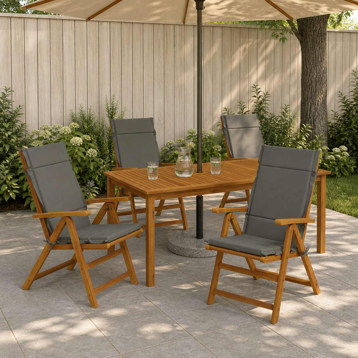 Cuscini per Sedia Alta in 4 Pezzi GEMERT 4 pcs 100% Poliestere