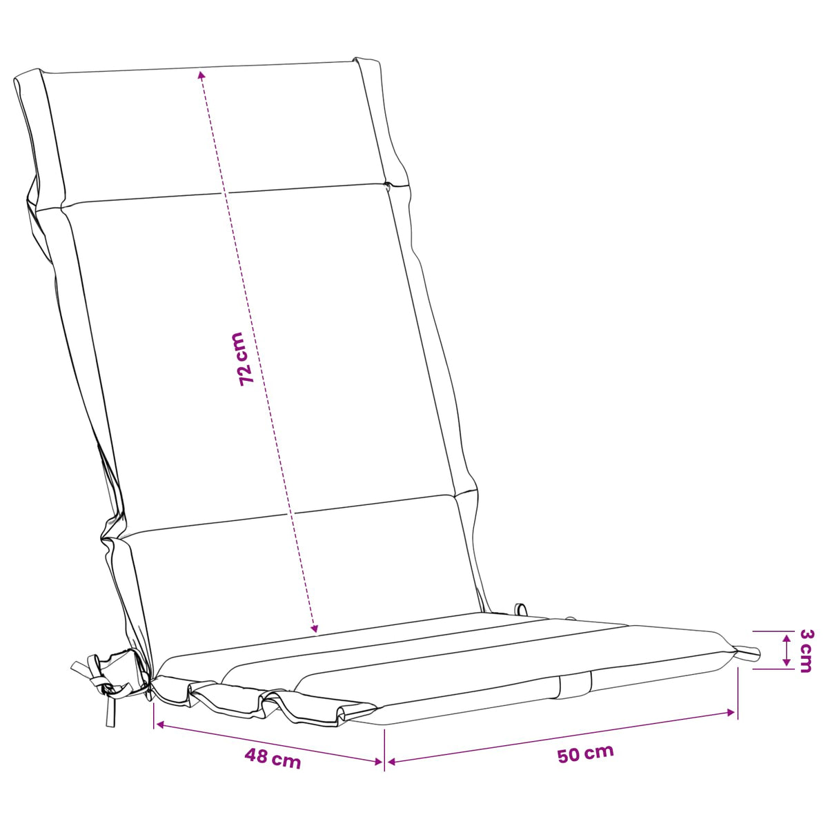 Cuscini per Sedia Alta in 2 Pezzi GEMERT 2 pcs 100% Poliestere