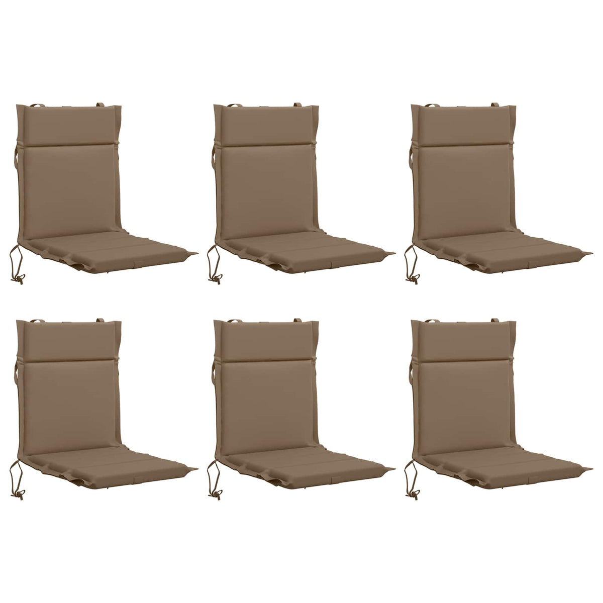 Cuscino per sedia a schienale basso GEMERT 6 pz 100% Poliestere