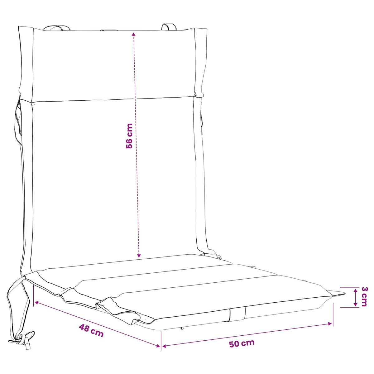 Cuscini per Sedia Alta in 6 Pezzi GEMERT 6 pcs 100% Poliestere