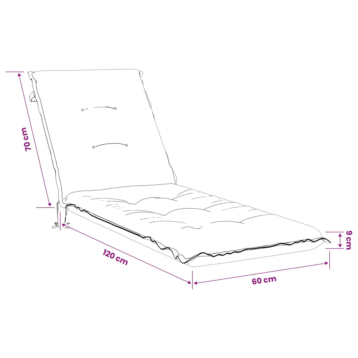 Cuscino per Lettino GEMERT 100% Poliestere Blu Scuro