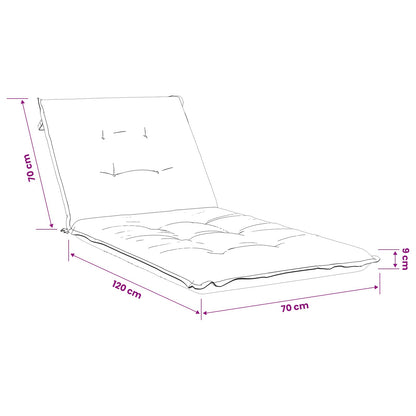 Cuscino per Lettino GEMERT 100% Poliestere Blu 190 x 70 x 9 cm