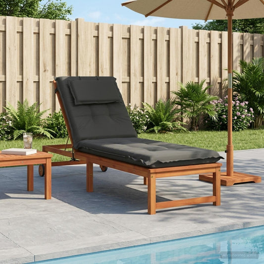 Cuscino per Lettino GEMERT 100% Poliestere Antracite | homemem39