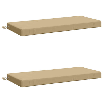 Cuscini per Panchina a 2 Pezzi SOEST 2 pz 100% Poliestere Beige