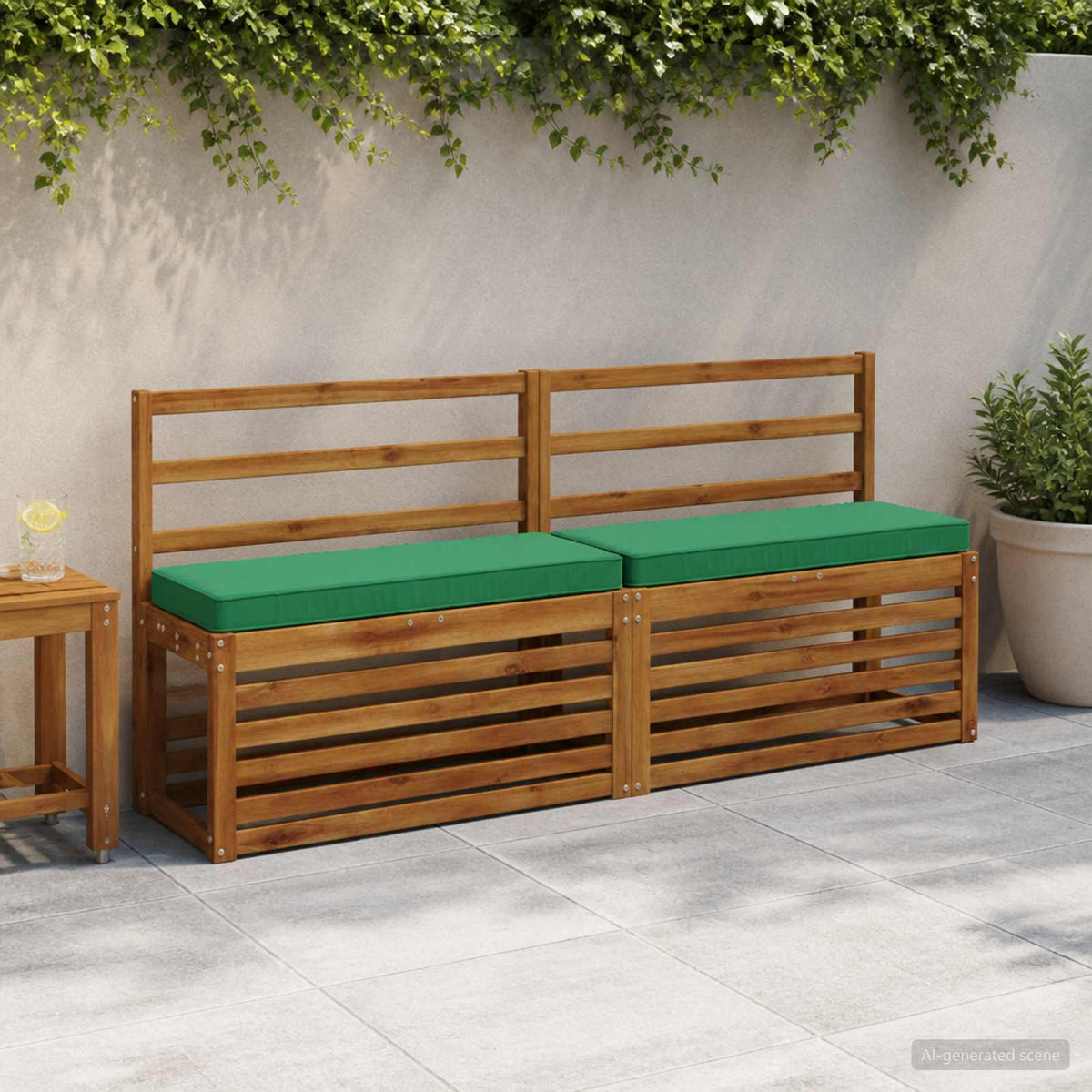 Cuscino per Panchina a 1 Pezzo VUGHT 100% Poliestere Verde