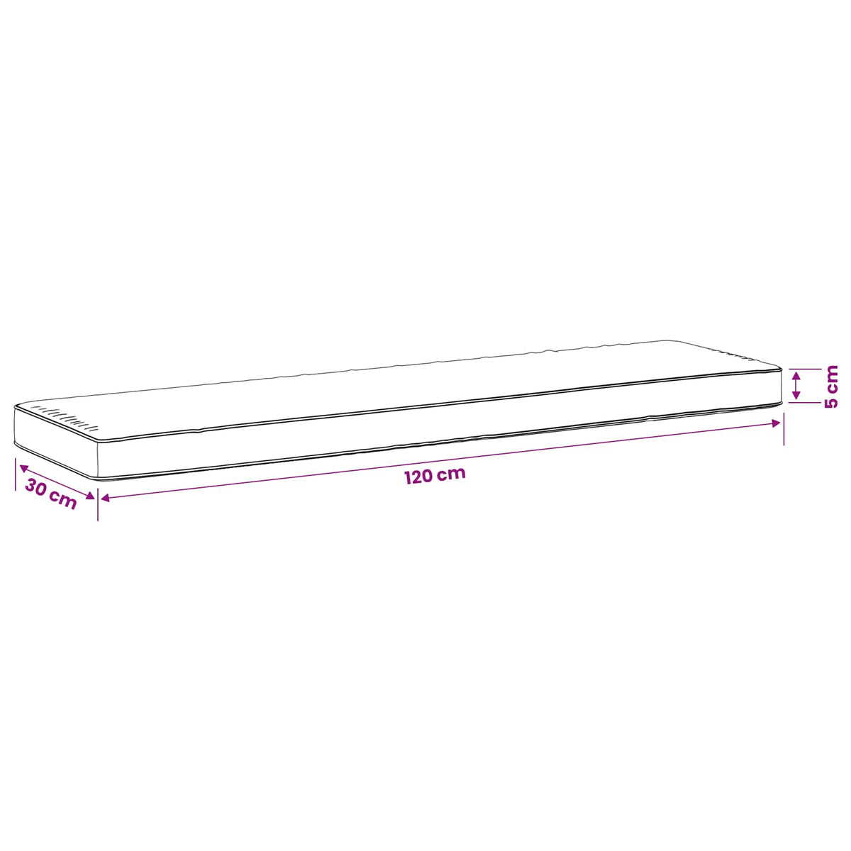 Cuscini per Panchina a 2 Pezzi VUGHT 2 pcs 100% Poliestere