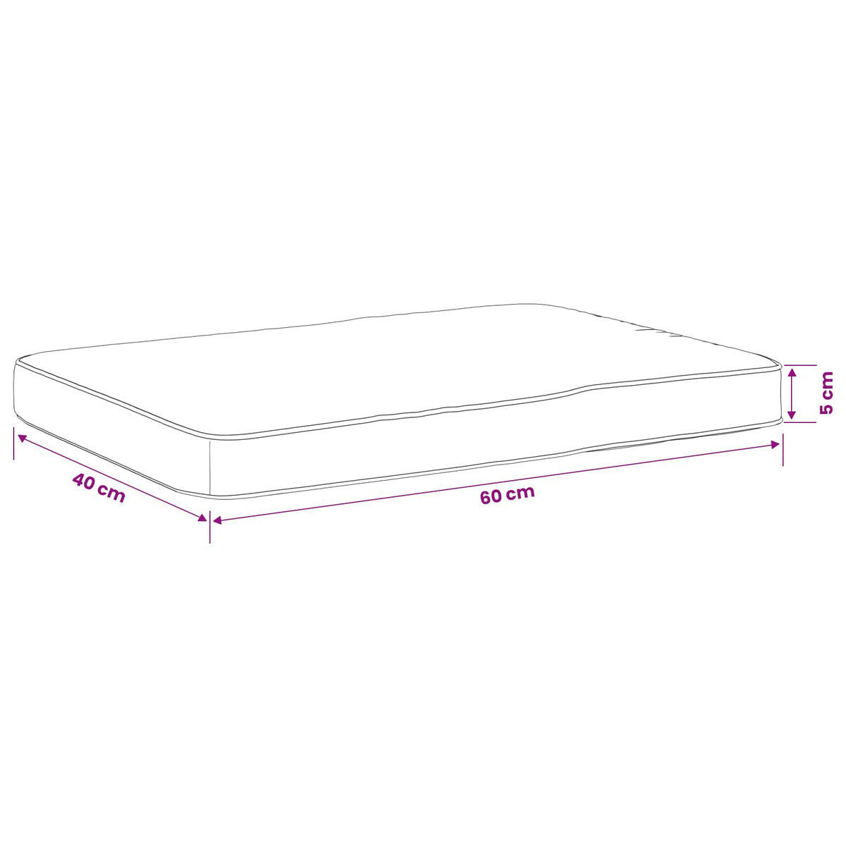 Cuscino per Panchina a 1 Pezzo VUGHT 100% Poliestere