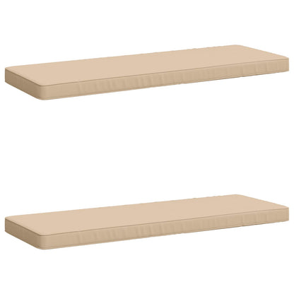 Cuscini per Panchina a 2 Pezzi VUGHT 2 pz 100% Poliestere Crema