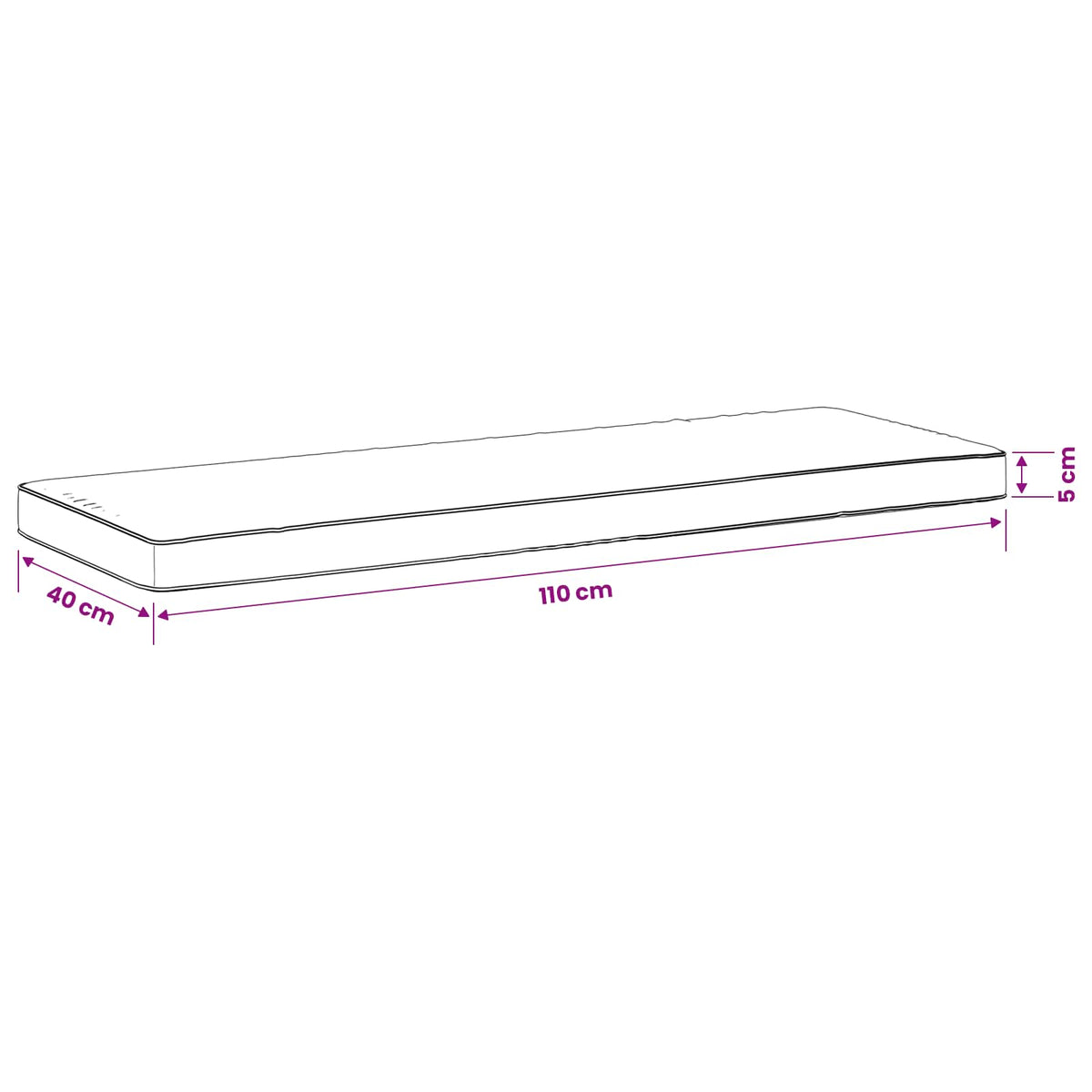 Cuscini per Panchina a 2 Pezzi VUGHT 2 pz 100% Poliestere Crema