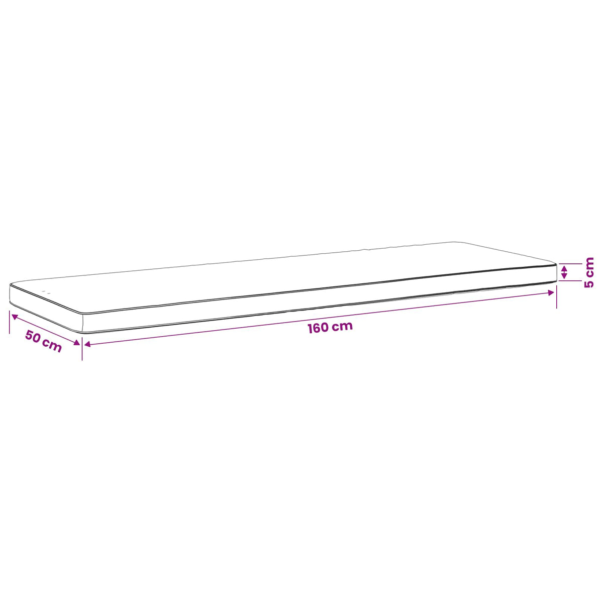 Cuscino per Panchina a 1 Pezzo VUGHT 100% Poliestere