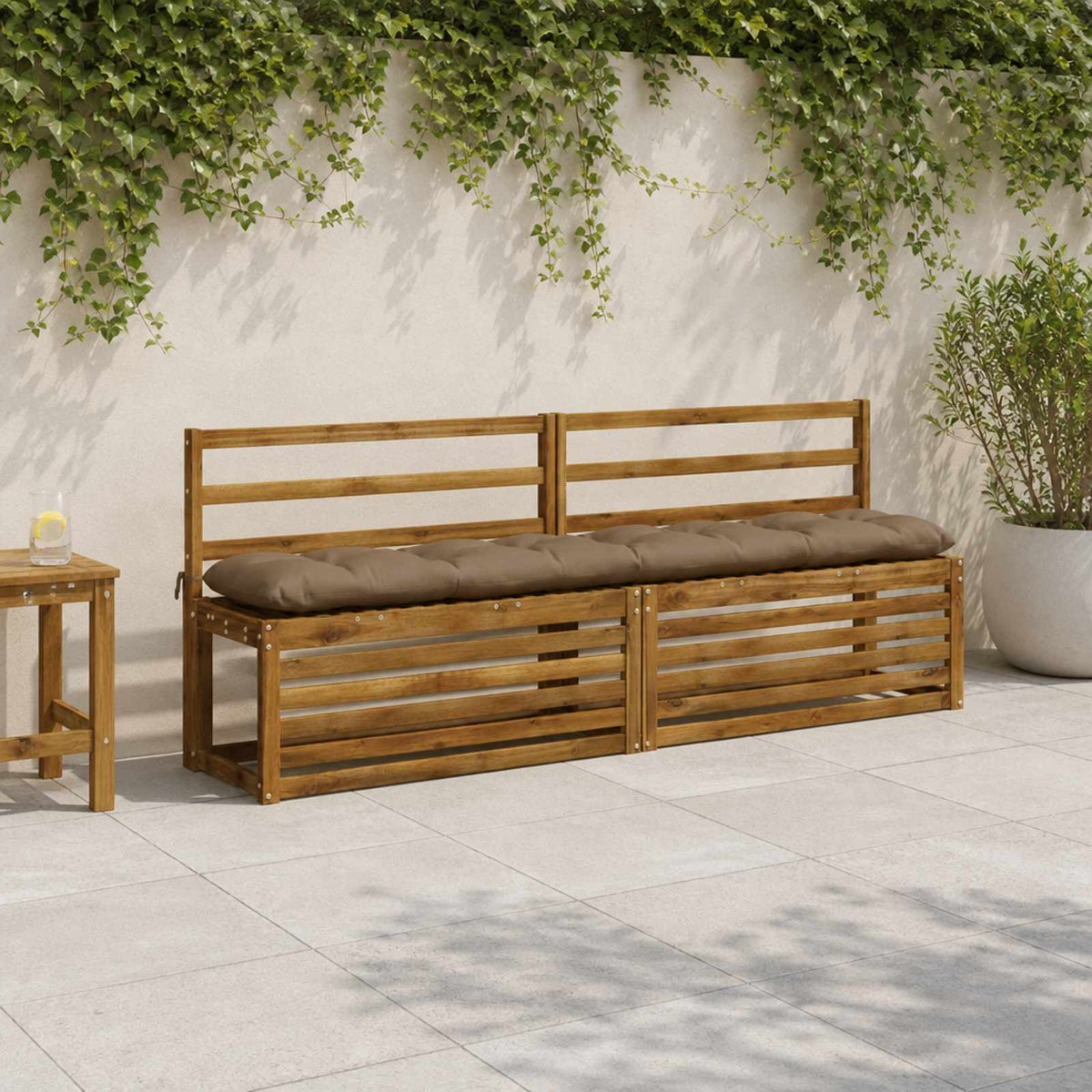 Cuscino per panchina VIANEN 100% Poliestere Tortora