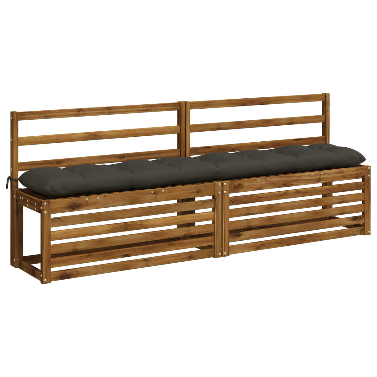 Cuscini per Panchina VIANEN 2 pz 100% Poliestere Antracite