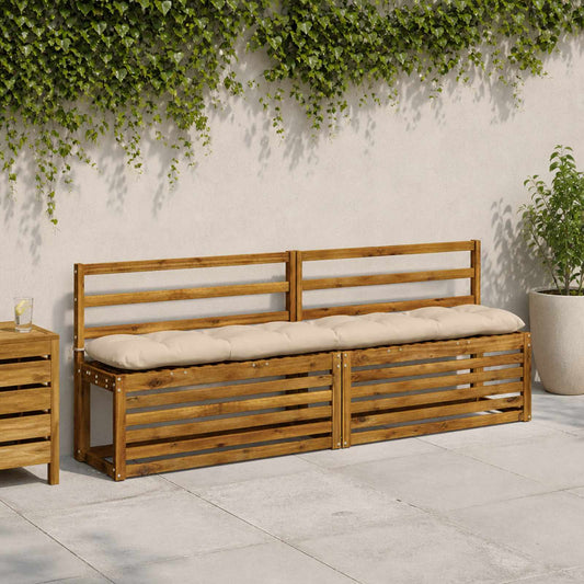Cuscini per Panchina VIANEN 2 pz 100% Poliestere Crema