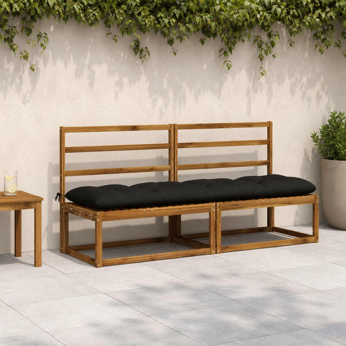 Cuscino per panchina VIANEN 100% Poliestere Nero