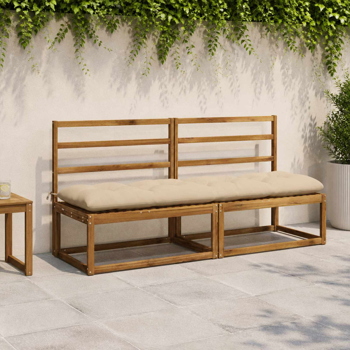 Cuscino per panchina VIANEN 100% Poliestere Crema