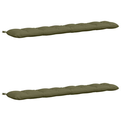 Cuscini per Panchina VIANEN 2 pz 100% Poliestere Verde Oliva