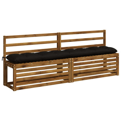 Cuscini per Panchina VIANEN 2 pz 100% Poliestere Nero