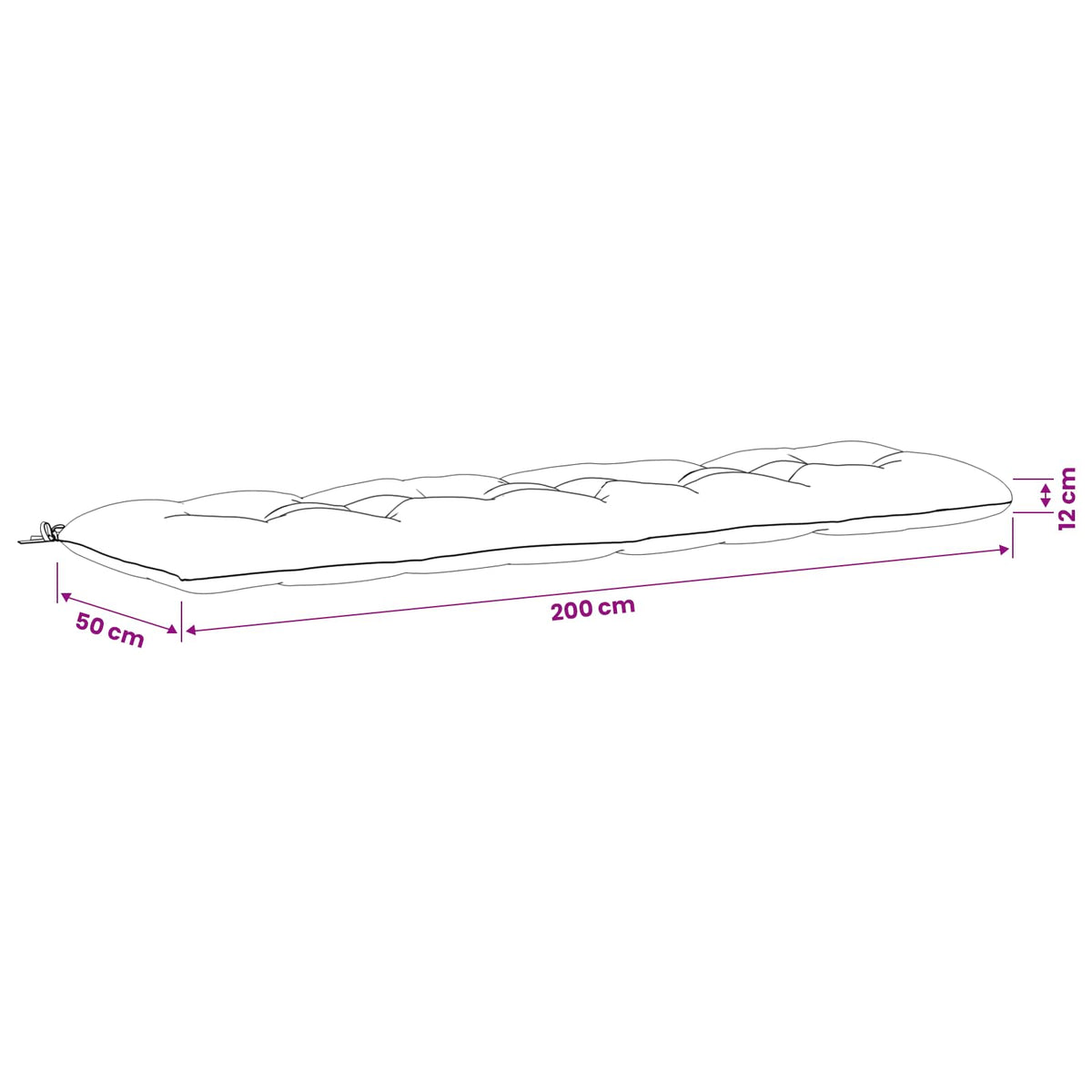 Cuscino per panchina VIANEN 100% Poliestere Tortora | homemem39