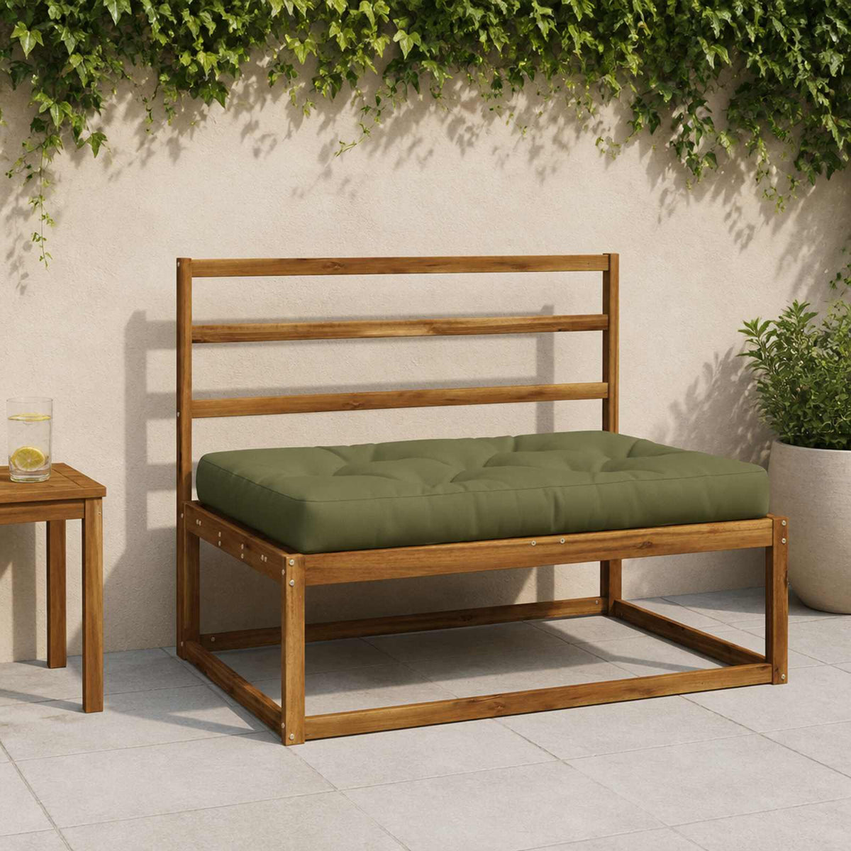 Cuscino per Pallet VIANEN 100% Poliestere Verde Oliva