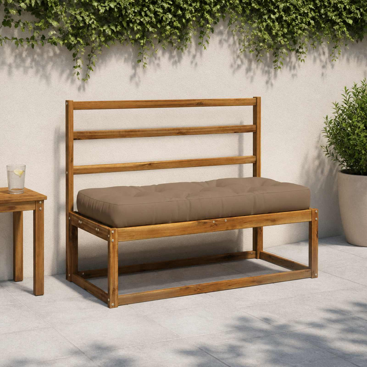 Cuscino per Pallet VIANEN 100% Poliestere Tortora