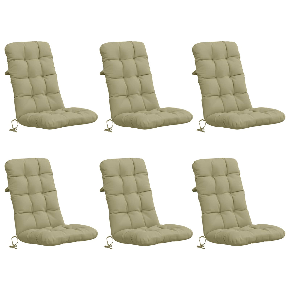 Cuscini per Sedia Alta in 6 Pezzi VIANEN 100% Poliestere