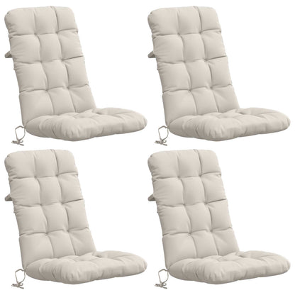 Cuscini per Sedia Alta in 4 Pezzi VIANEN 100% Poliestere Bianco