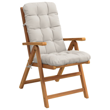 Cuscini per Sedia Alta in 4 Pezzi VIANEN 100% Poliestere Bianco