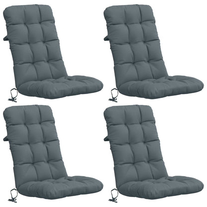 Cuscini per Sedia Alta in 4 Pezzi VIANEN 100% Poliestere Blu