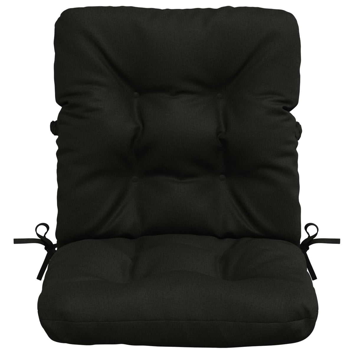 Cuscini per Sedia Alta in 2 Pezzi VIANEN 100% Poliestere Nero
