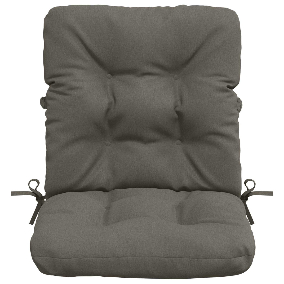Cuscini per Sedia Alta in 2 Pezzi VIANEN 100% Poliestere Grigio