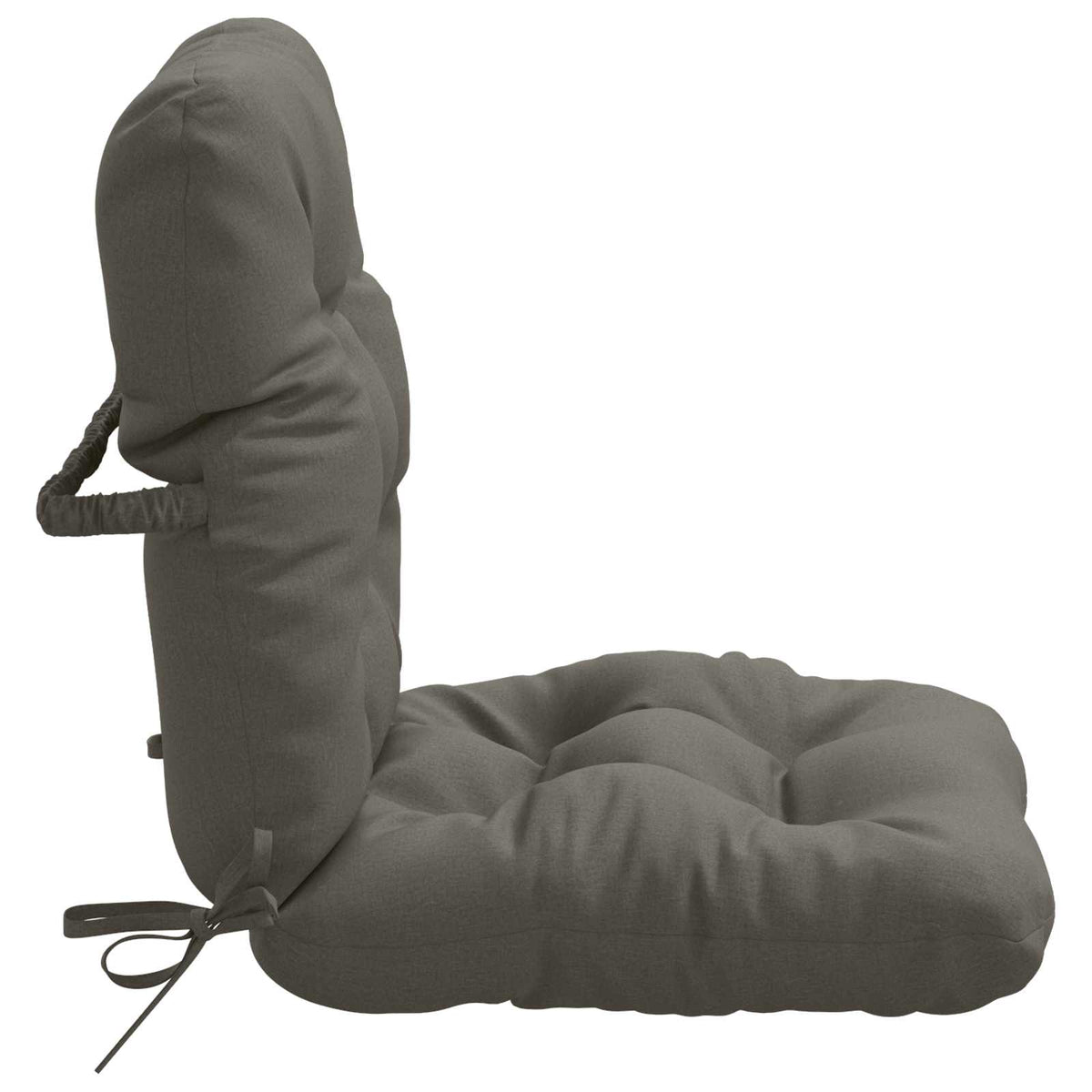 Cuscini per Sedia Alta in 2 Pezzi VIANEN 100% Poliestere Grigio