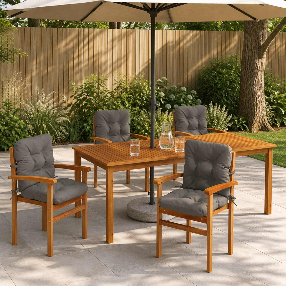 Cuscini per Sedia Alta in 4 Pezzi VIANEN 4 pz 100% Poliestere