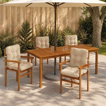 Cuscini per Sedia Alta in 6 Pezzi VIANEN 100% Poliestere Crema