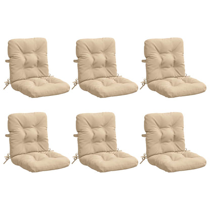 Cuscini per Sedia Alta in 6 Pezzi VIANEN 100% Poliestere Crema