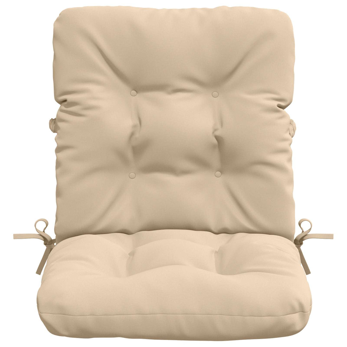 Cuscini per Sedia Alta in 6 Pezzi VIANEN 100% Poliestere Crema