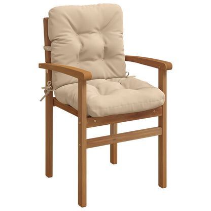 Cuscini per Sedia Alta in 6 Pezzi VIANEN 100% Poliestere Crema