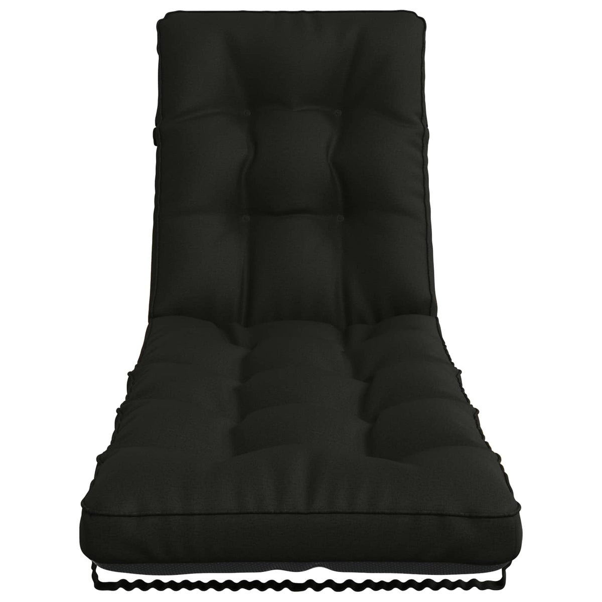 Cuscino per Lettino VIANEN 100% Poliestere Nero 200 x 60 x 8 cm