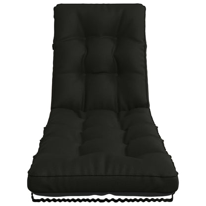 Cuscino per Lettino VIANEN 100% Poliestere Nero 200 x 60 x 8 cm